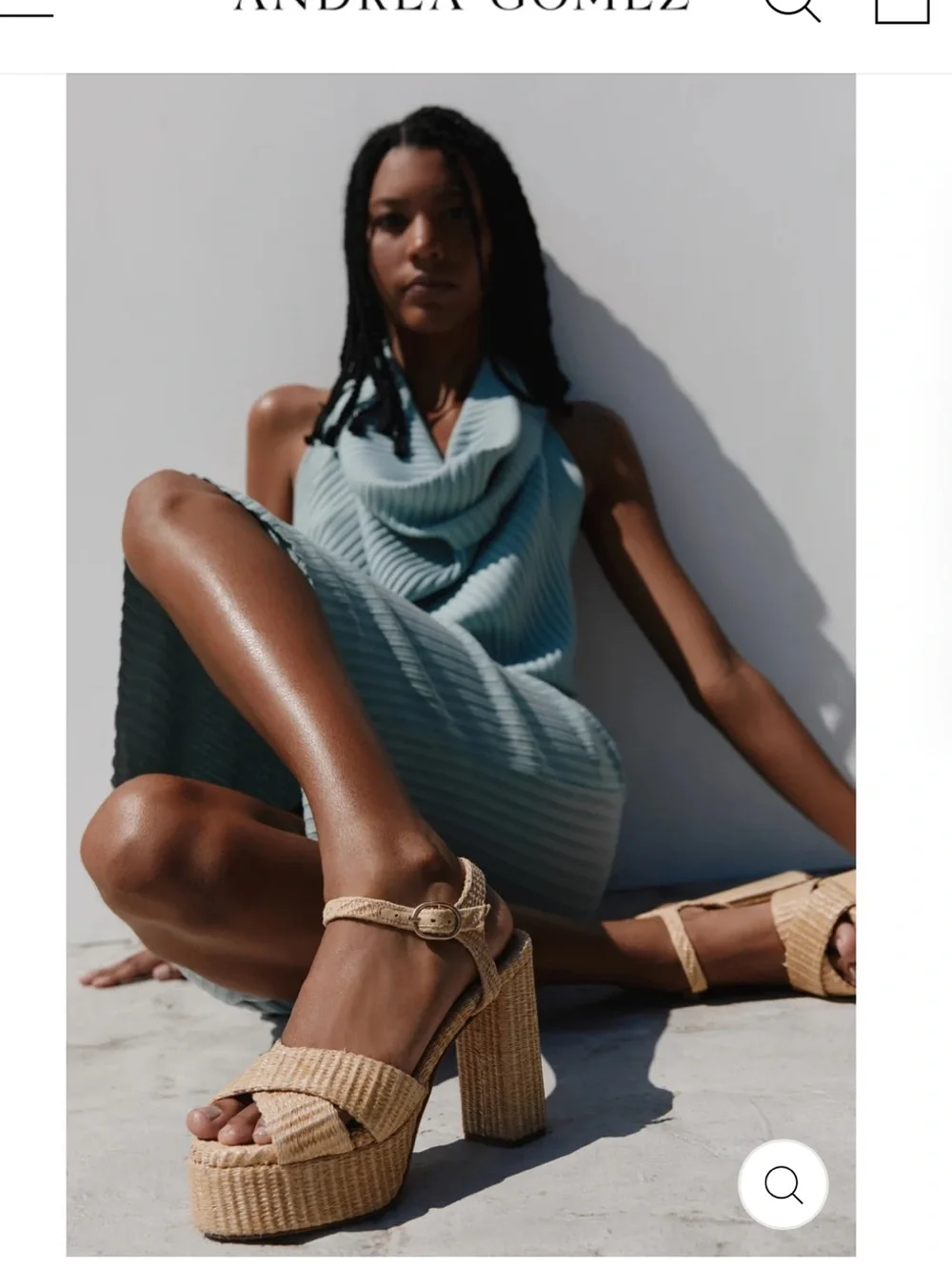 Andrea Gomez Bella Natural Raffia Platforms